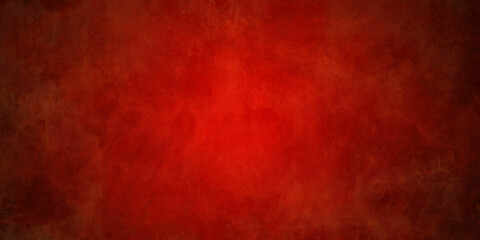 Red textured concrete wall wide banner background. Red concrete interior background banner grunge abstract  panorama,backdrop background.