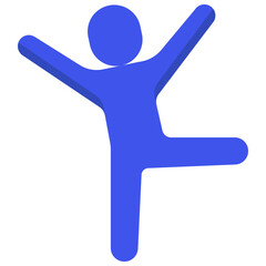 One Leg Open Arms Icon