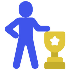 Person With Trophy Icon