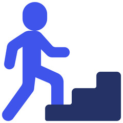 Person Climbing Steps Icon