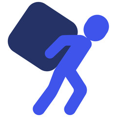  Person Carrying Box Icon