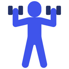 Dumbbells Lifting Person Icon