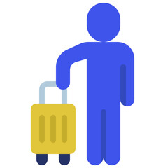 Holiday Luggage Person Icon