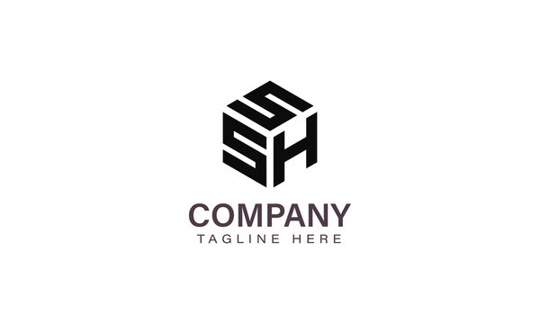 Letter SSH Logo, Three Letter Logo, Alphabet S S H Hexagon Shape Vector Icon Template