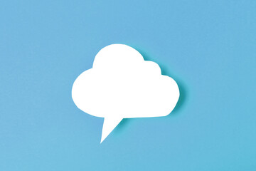 Speech bubble on color background text palce- Image