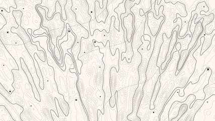 Contour map background. Vector geography scheme and terrain. Topography grid map.
