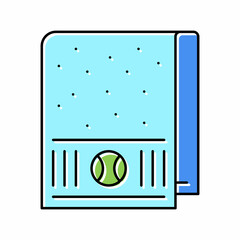 towel tennis player color icon vector illustration
