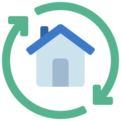 Obraz premium House Sync Icon