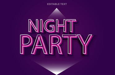 NIGHT PARTY Text Effect Design