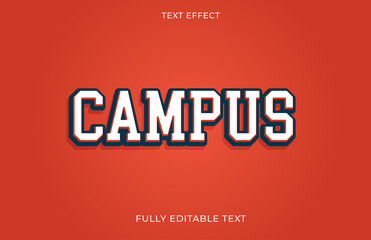 Campus Vintage Trendy Text Effect Design