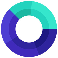 Indented Donut Charts Icon