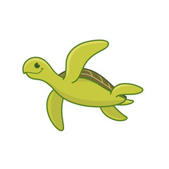 Cartoon turtle, cute character for children. Vector illustration in cartoon style for abc book, poster, postcard.