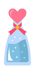 Perfume Bottle Glass Vial and Flask. Vector illustration