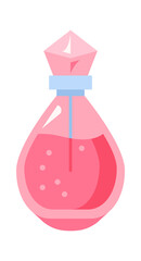 Perfume Bottle Glass Vial and Flask. Vector illustration