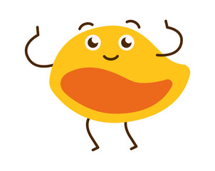 Funny Pasta Cartoon Character. Italian Macaroni. Vector illustration