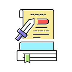 history book color icon vector illustration