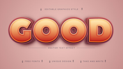Good 3D - Editable Text Effect, Font Style