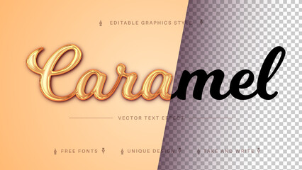 Caramel - Editable Text Effect, Font Style