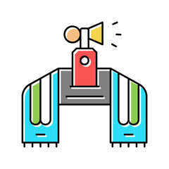 fan attributes color icon vector illustration