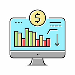 maintaining minimum required account balance color icon vector illustration