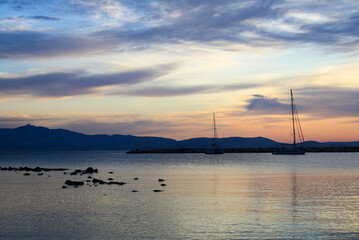 Fototapeta na wymiar Greek Island Sunset