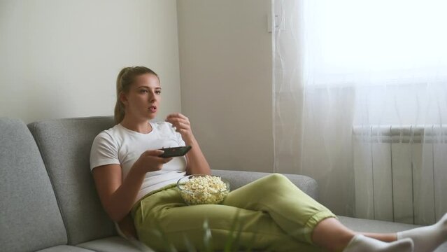 Young lazy business woman called to work and lies that she is sick so that she would not have to go to work, wants to stay at home and enjoy her free day. Female fakes illness so she doesn't work.