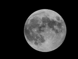 Super full moon with dark background