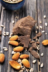 Almonds with chocolate