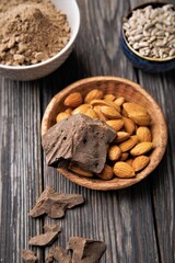 Almonds with chocolate