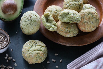 Healthy vegan avocado cookies