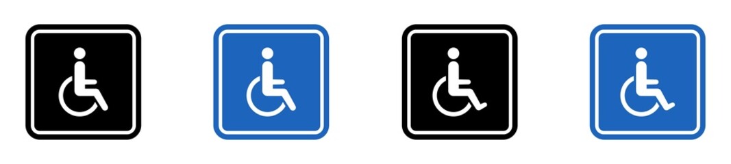 Handicapped patient icon. Disability symbol, Vector illustration