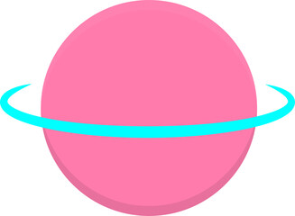 Pink planet icon
