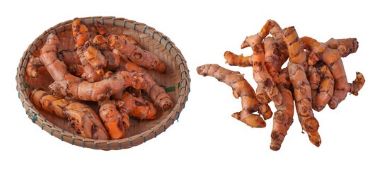 turmeric on a white background