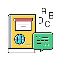 english school lesson color icon vector illustration