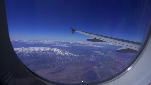 Airplane flying from Buffalo International Airport to San Jose California. One of a series of clips showcasing the gorgeous mountain views from my window seat. One of 7 in this series.