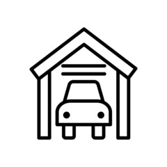garage new icon simple vector