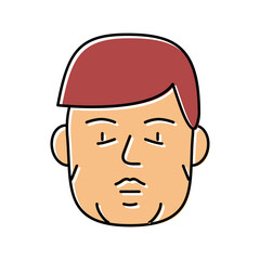 acromegaly endocrinology color icon vector illustration