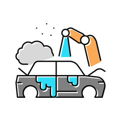 factory auto paint job color icon vector illustration