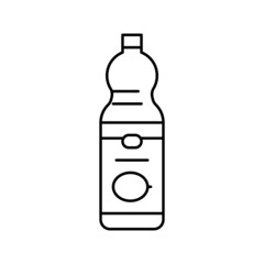 juice lemon bottle line icon vector illustration