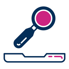 magnifying glass and file drawer icon