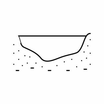 recommend clip art: river bed line icon vector illustration