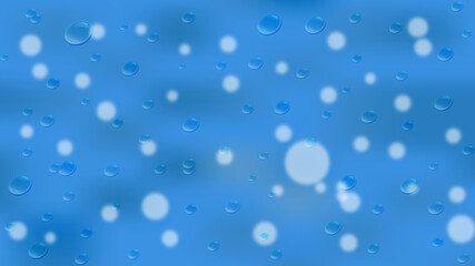 Raindrops. Transparent bubbles. Vector illustration.