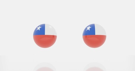 Chile flag icon or symbols