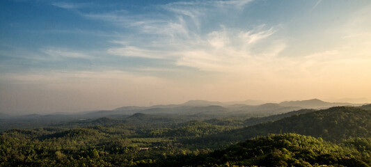sunrise in the mountains