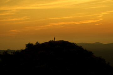 sunset in the mountains