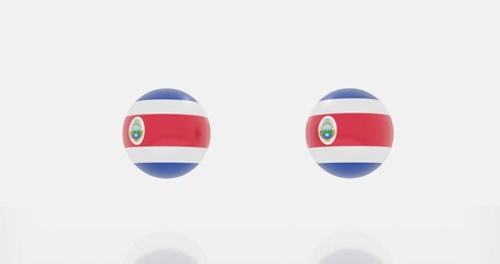 Naklejka premium Costa Rica flag icon or symbols