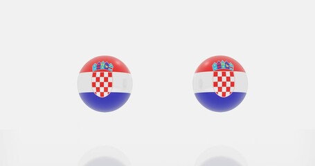 Naklejka premium Croatia flag icon or symbols