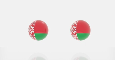 Naklejka premium Belarus flag icon or symbols