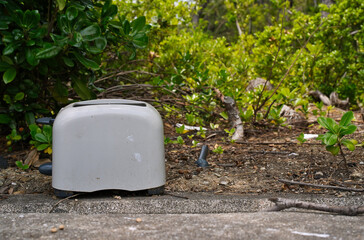 不法投棄されたトースター