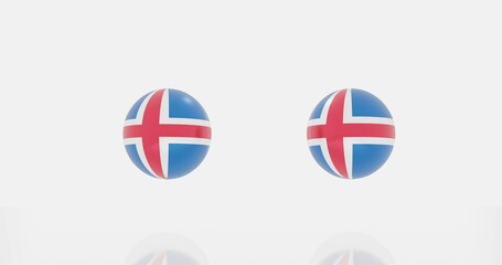 Iceland flag icon or symbols
